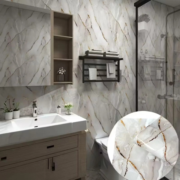 Placa Flexível Efeito Mármore 1,20m X 3,00m (3,6m2)